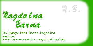 magdolna barna business card
